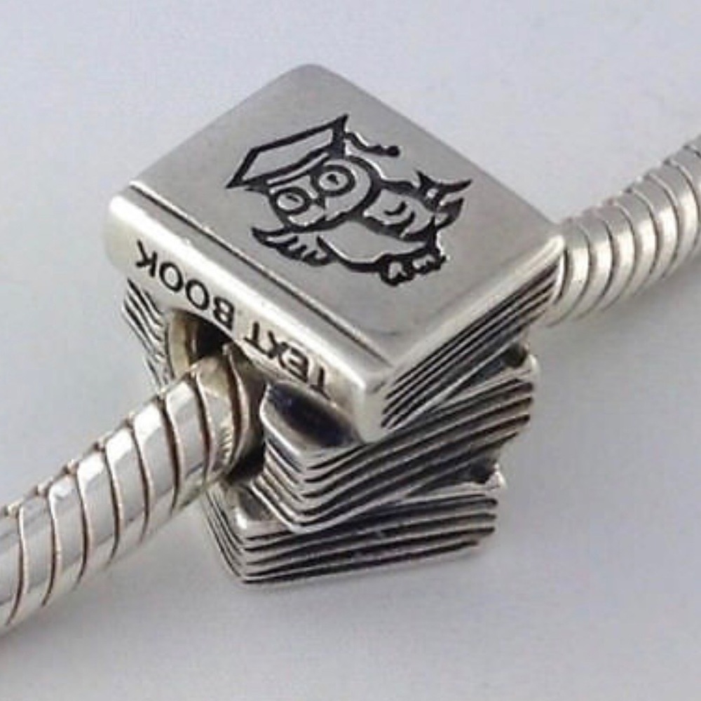 Pandora Charm Study Books & Wise Owl
